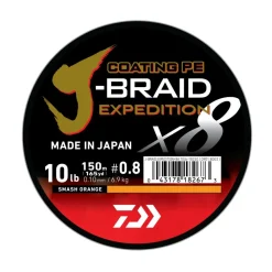 DAIWA TRESSE JBRAID EXP ORANGE 150M> Fils Et Tresses Carnassiers·Tresses Carnassiers