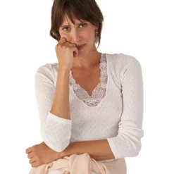 DAMARTSPORT TSHIRT FEMME THERMOLACTYL 4 BLANC>Femme Pulls Et Chemises·Sous-Vêtements Thermiques Femme