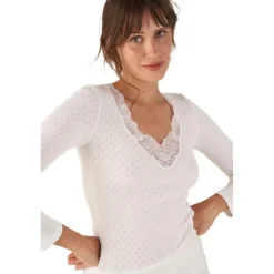 DAMARTSPORT TSHIRT FEMME THERMOLACTYL 4 BLANC>Femme Pulls Et Chemises·Sous-Vêtements Thermiques Femme