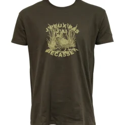 BARTAVEL TSHIRT JPEUX PAS JAI BECASSE KAKI>Homme T-Shirts De Chasse·T-Shirts À Manches Courtes
