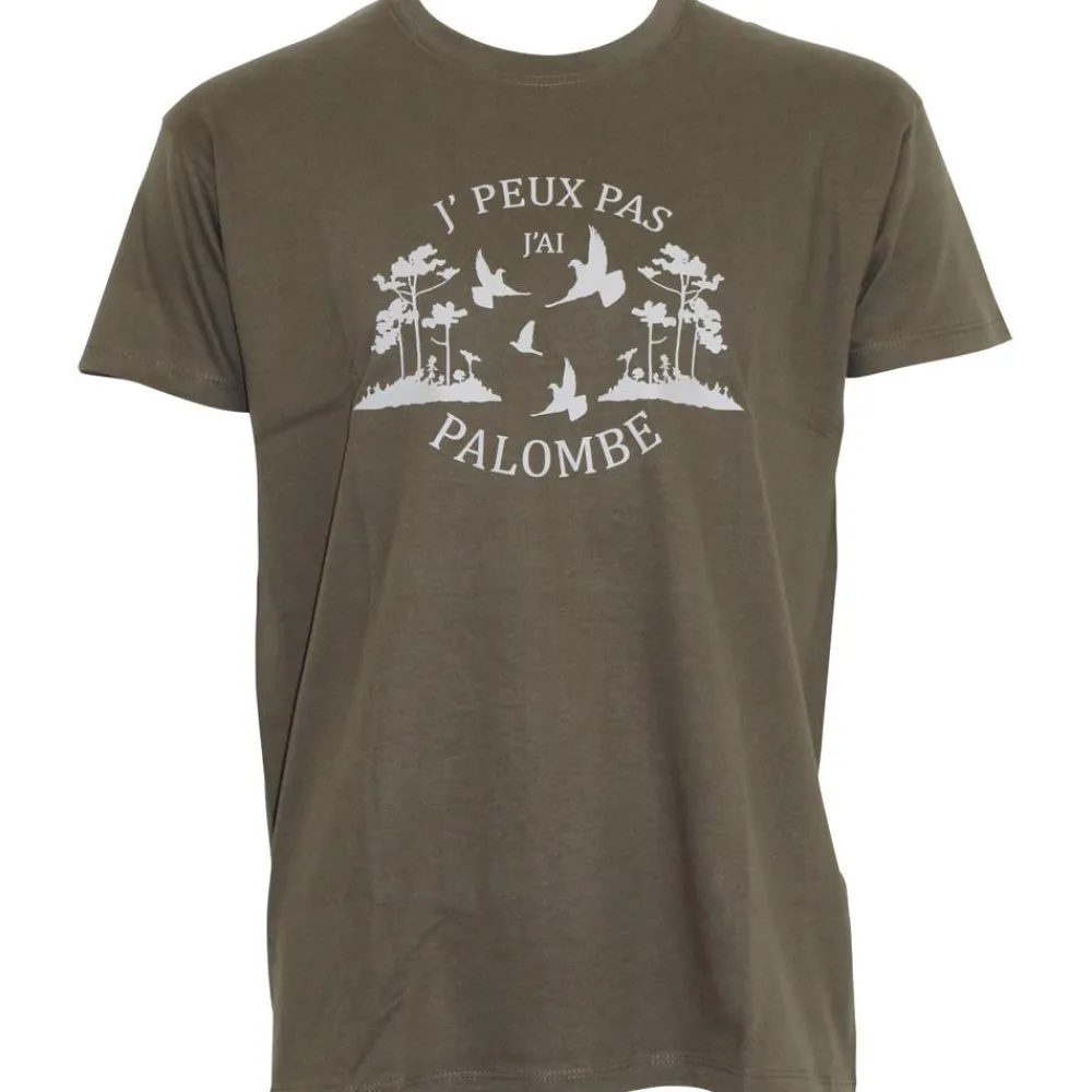 BARTAVEL TSHIRT JPEUX PAS JAI PALOMBE KAKI>Homme T-Shirts De Chasse·T-Shirts À Manches Courtes
