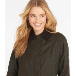 BARBOUR VESTE FEMME HUILEE BEADNEL OLIVE><noscript><img width=
