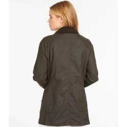 BARBOUR VESTE FEMME HUILEE BEADNEL OLIVE><noscript><img width=