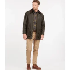 BARBOUR VESTE HUILEE BEAUFORT OLIVE><noscript><img width=