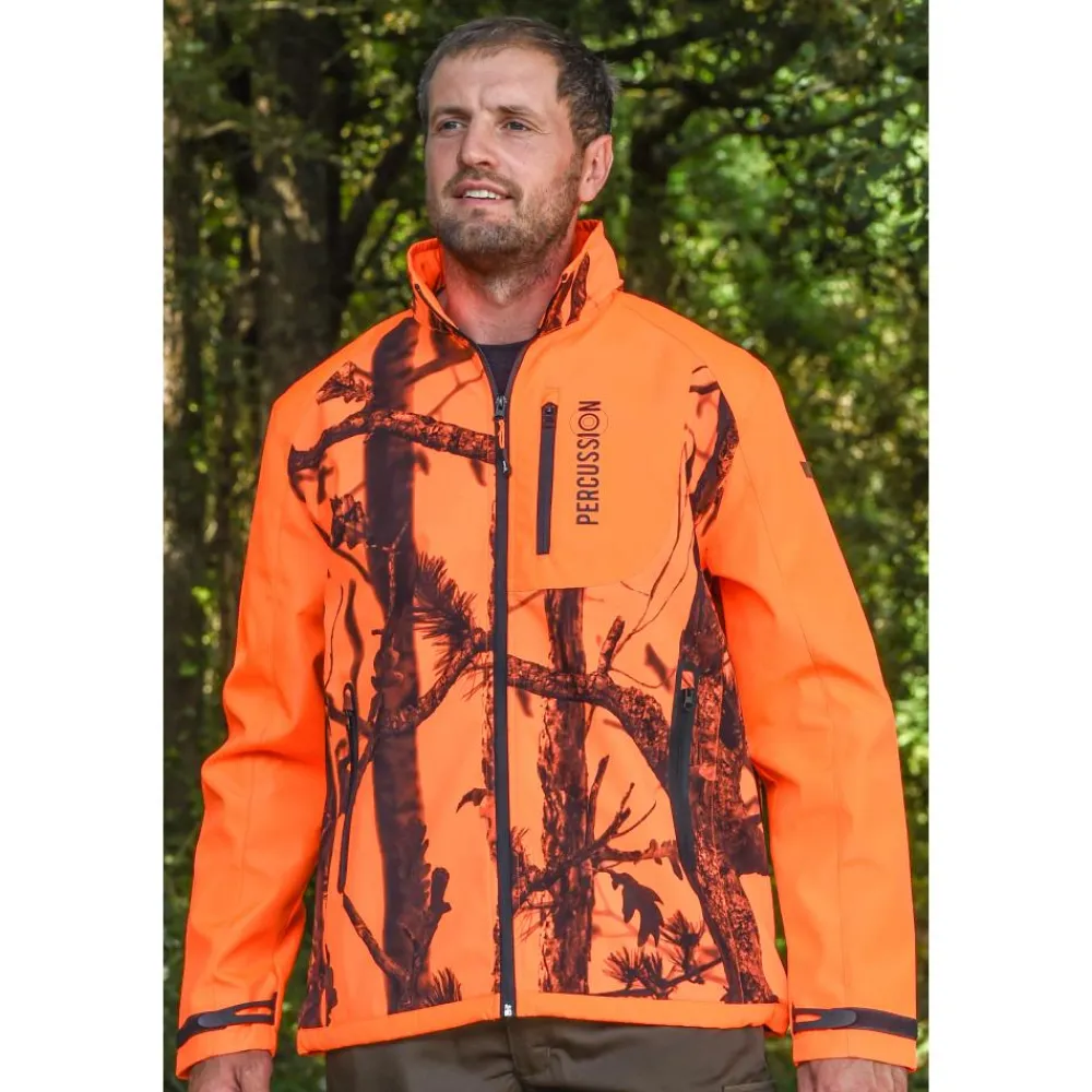 PERCUSSION VESTE SOFTRACK BLAZE>Homme Vêtements & Accessoires Blaze·Vestes De Traque Epi Orange Fluo