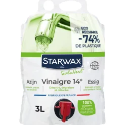 STARWAX THE FABULOUS VINAIGRE BLANC 14° 3L ECO RECHARGE> Produits D'Entretien·Vinaigres