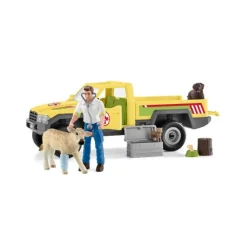 SCHLEICH VISITE DU VETERINAIRE A LA FERME>Enfant Figurines·Coffrets Figurines